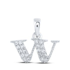 10kt White Gold Diamond Initial & Letter Pendant - Personalized Elegance and Timeless Beauty - Splendid Jewellery