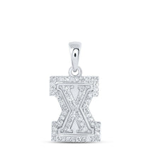 Load image into Gallery viewer, 10kt White Gold Diamond Initial &amp; Letter Pendant - Personalized Elegance and Timeless Beauty - Splendid Jewellery