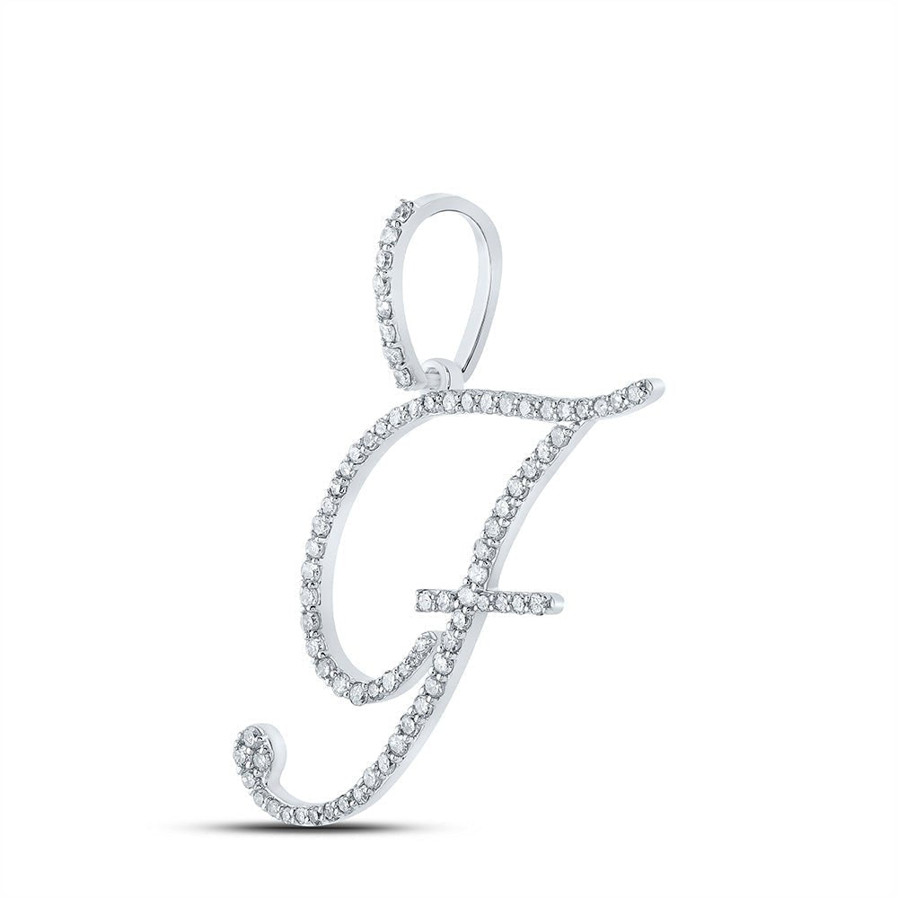 10kt White Gold Diamond Initial & Letter Pendant - Personalized Elegance and Timeless Brilliance - Splendid Jewellery
