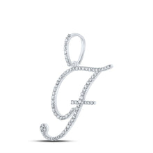 Load image into Gallery viewer, 10kt White Gold Diamond Initial &amp; Letter Pendant - Personalized Elegance and Timeless Brilliance - Splendid Jewellery