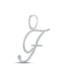 10kt White Gold Diamond Initial & Letter Pendant - Personalized Elegance and Timeless Brilliance - Splendid Jewellery