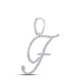 10kt White Gold Diamond Initial & Letter Pendant - Personalized Elegance and Timeless Brilliance - Splendid Jewellery