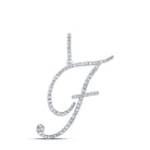 10kt White Gold Diamond Initial & Letter Pendant - Personalized Elegance and Timeless Brilliance - Splendid Jewellery