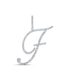 10kt White Gold Diamond Initial & Letter Pendant - Personalized Elegance and Timeless Brilliance - Splendid Jewellery