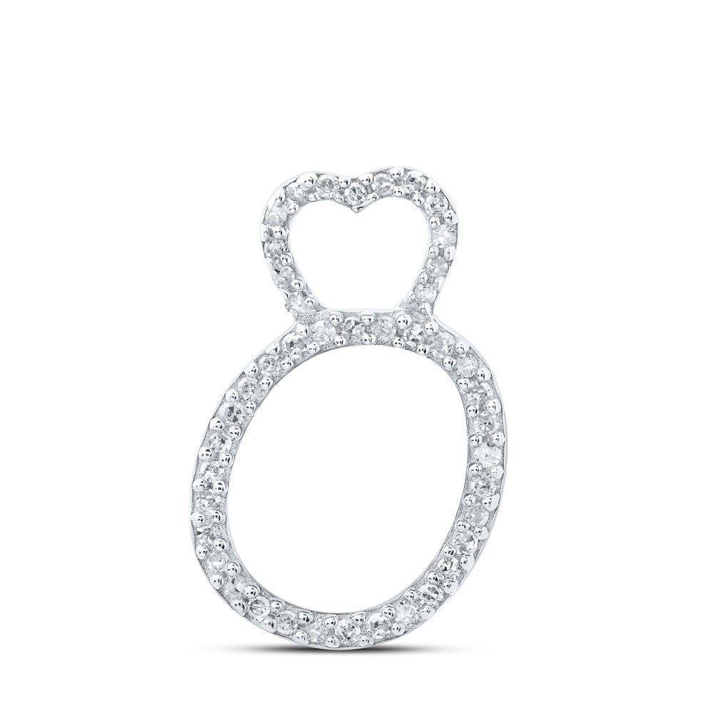 10kt White Gold Diamond Initial & Letter Pendant - Personalized Elegance at Its Finest - Splendid Jewellery