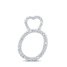 Load image into Gallery viewer, 10kt White Gold Diamond Initial &amp; Letter Pendant - Personalized Elegance at Its Finest - Splendid Jewellery