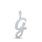 10kt White Gold Diamond Initial Letter Pendant - Personalized Elegance at Its Finest - Splendid Jewellery