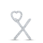 10kt White Gold Diamond Initial & Letter Pendant: Personalized Elegance in a Captivating Design - Splendid Jewellery