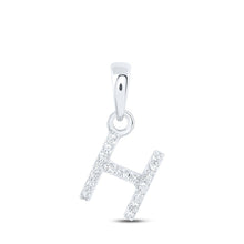 Load image into Gallery viewer, 10kt White Gold Diamond Initial &amp; Letter Pendant | Splendid Jewellery - Splendid Jewellery