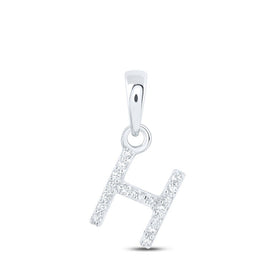 10kt White Gold Diamond Initial & Letter Pendant | Splendid Jewellery - Splendid Jewellery