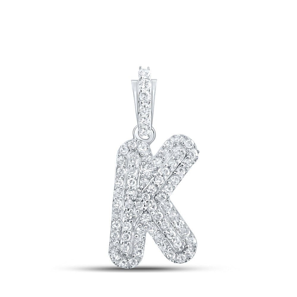 10kt White Gold Diamond Initial Necklace: Personalized Elegance - Splendid Jewellery