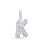 10kt White Gold Diamond Initial Necklace: Personalized Elegance - Splendid Jewellery