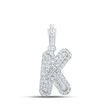 Load image into Gallery viewer, 10kt White Gold Diamond Initial Necklace: Personalized Elegance - Splendid Jewellery