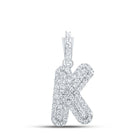 10kt White Gold Diamond Initial Necklace: Personalized Elegance - Splendid Jewellery