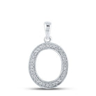10kt White Gold Diamond Initial O Pendant - A Timeless Symbol of Elegance and Personalization - Splendid Jewellery
