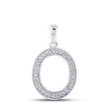 Load image into Gallery viewer, 10kt White Gold Diamond Initial O Pendant - A Timeless Symbol of Elegance and Personalization - Splendid Jewellery
