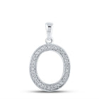 10kt White Gold Diamond Initial O Pendant - A Timeless Symbol of Elegance and Personalization - Splendid Jewellery