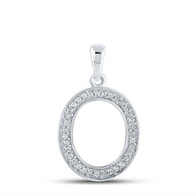 10kt White Gold Diamond Initial O Pendant - A Timeless Symbol of Elegance and Personalization - Splendid Jewellery