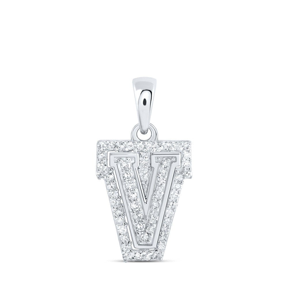 10kt White Gold Diamond Initial Pendant: A Sparkling Symbol of Personal Connection - Splendid Jewellery