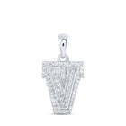 10kt White Gold Diamond Initial Pendant: A Sparkling Symbol of Personal Connection - Splendid Jewellery