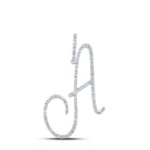 10kt White Gold Diamond Initial Pendant - A Symbol of Elegance and Individuality - Splendid Jewellery