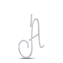 Load image into Gallery viewer, 10kt White Gold Diamond Initial Pendant - A Symbol of Elegance and Individuality - Splendid Jewellery