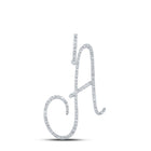 10kt White Gold Diamond Initial Pendant - A Symbol of Elegance and Individuality - Splendid Jewellery