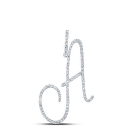 10kt White Gold Diamond Initial Pendant - A Symbol of Elegance and Individuality - Splendid Jewellery