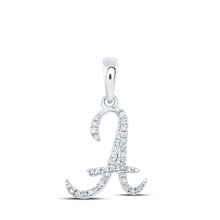 Load image into Gallery viewer, 10kt White Gold Diamond Initial Pendant - A Touch of Sparkling Elegance - Splendid Jewellery
