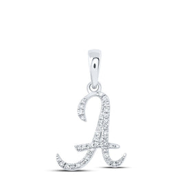 10kt White Gold Diamond Initial Pendant - A Touch of Sparkling Elegance - Splendid Jewellery