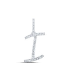 10kt White Gold Diamond Initial Pendant - Elegant and Personalized Jewelry Piece - Splendid Jewellery