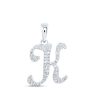 10kt White Gold Diamond Initial Pendant - Elegant and Timeless Symbol of Individuality - Splendid Jewellery