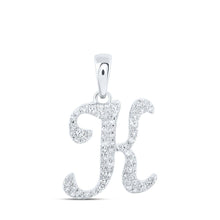 Load image into Gallery viewer, 10kt White Gold Diamond Initial Pendant - Elegant and Timeless Symbol of Individuality - Splendid Jewellery