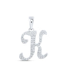 10kt White Gold Diamond Initial Pendant - Elegant and Timeless Symbol of Individuality - Splendid Jewellery