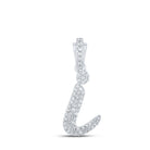10kt White Gold Diamond Initial Pendant - Personalize Your Style with Elegance - Splendid Jewellery