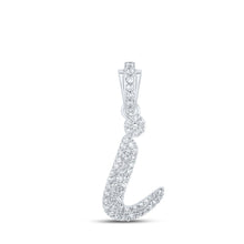 Load image into Gallery viewer, 10kt White Gold Diamond Initial Pendant - Personalize Your Style with Elegance - Splendid Jewellery