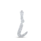 10kt White Gold Diamond Initial Pendant - Personalize Your Style with Elegance - Splendid Jewellery