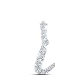 10kt White Gold Diamond Initial Pendant - Personalize Your Style with Elegance - Splendid Jewellery