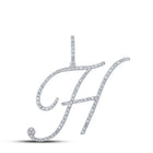 10kt White Gold Diamond Initial Pendant - Personalize Your Style with Elegance and Brilliance - Splendid Jewellery