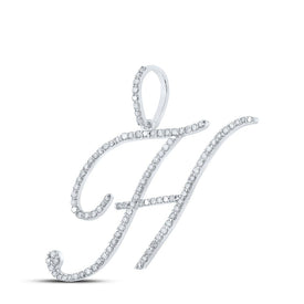 10kt White Gold Diamond Initial Pendant - Personalize Your Style with Elegance and Brilliance - Splendid Jewellery