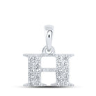 10kt White Gold Diamond Initial Pendant - Personalized Elegance - Splendid Jewellery
