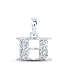 Load image into Gallery viewer, 10kt White Gold Diamond Initial Pendant - Personalized Elegance - Splendid Jewellery