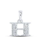 10kt White Gold Diamond Initial Pendant - Personalized Elegance - Splendid Jewellery