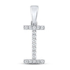 10kt White Gold Diamond Initial Pendant - Personalized Elegance - Splendid Jewellery