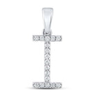 10kt White Gold Diamond Initial Pendant - Personalized Elegance - Splendid Jewellery