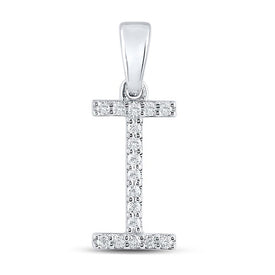 10kt White Gold Diamond Initial Pendant - Personalized Elegance - Splendid Jewellery