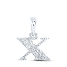 10kt White Gold Diamond Initial Pendant - Personalized Elegance - Splendid Jewellery