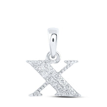 Load image into Gallery viewer, 10kt White Gold Diamond Initial Pendant - Personalized Elegance - Splendid Jewellery
