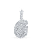 10kt White Gold Diamond Initial Pendant - Personalized Elegance - Splendid Jewellery
