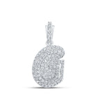 10kt White Gold Diamond Initial Pendant - Personalized Elegance - Splendid Jewellery